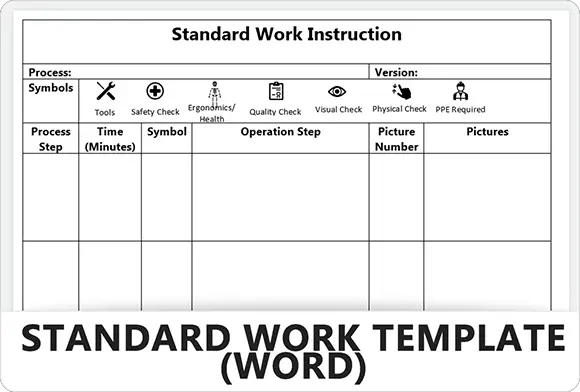 Standard Work Instructions Template (Word) Learn Lean Sigma